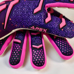 Renegade Gk Apex Flare 2.0 Professional Strapless Goalie Gloves | 4Mm Ext Contact Grip | Blue & Pink Soccer Goal Keeper Gloves (
