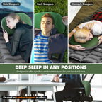Hikenture Camping Pillow Inflatable, Washable Backpacking Pillow For Sleeping, Ultralight Blow Up Pillows With Removable Cover,