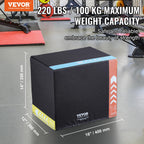 Vevor 3 In 1 Plyometric Jump Box, 16/14/12 Inch Cotton Plyo Box, Platform & Jumping Agility Box, Anti-Slip Fitness Exercise Step