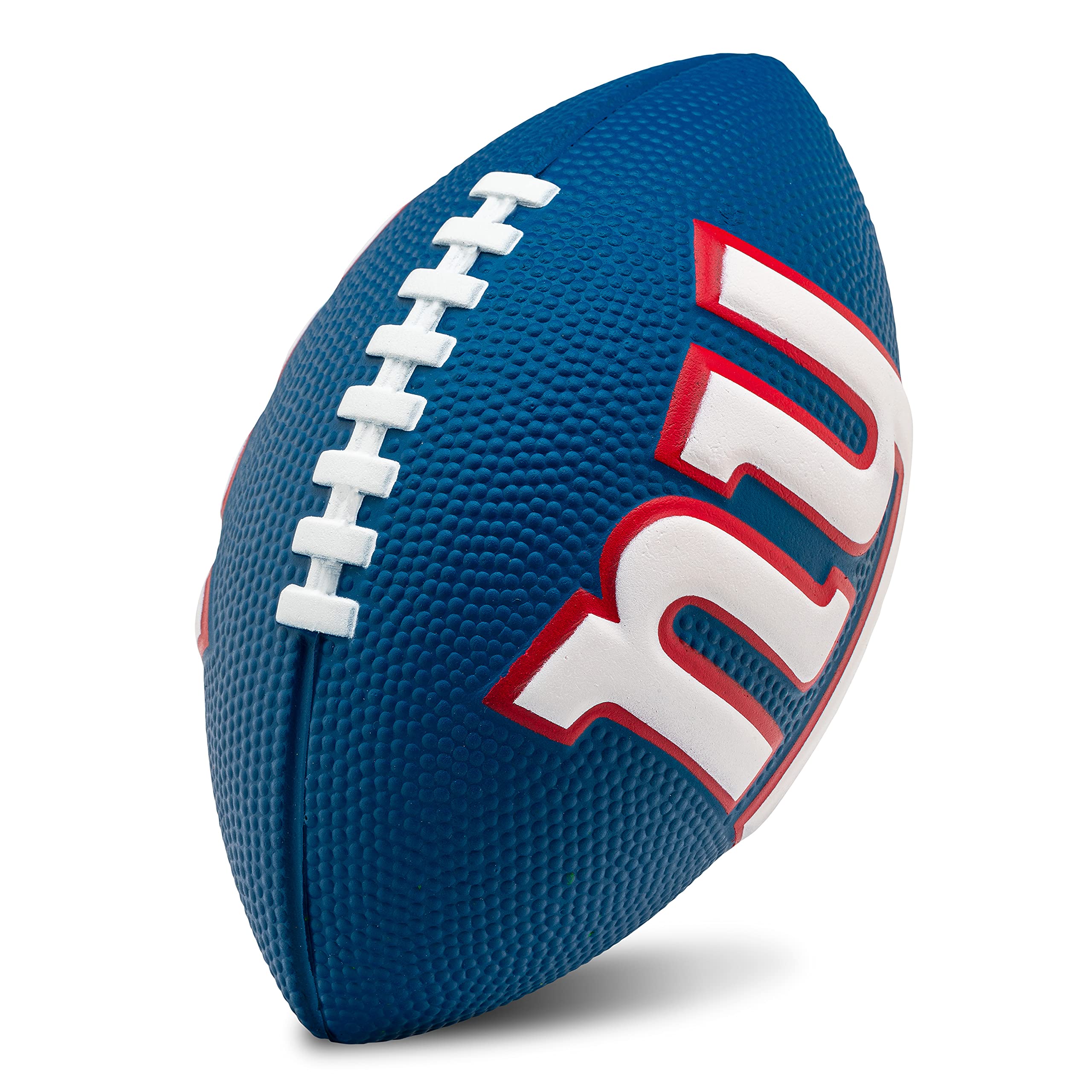 Franklin Sports Nfl New York Giants Football - Kids Foam Football - Soft Football - Mini Size - Perfect For Gameday - 8.5'' 3D L