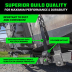 Rhino Usa Retractable Boat Trailer Straps (2-Pack)-Heavy Duty 2 Inch X 43 Inch Boat Tie Down Straps-Ultimate Trailer Mount Trans