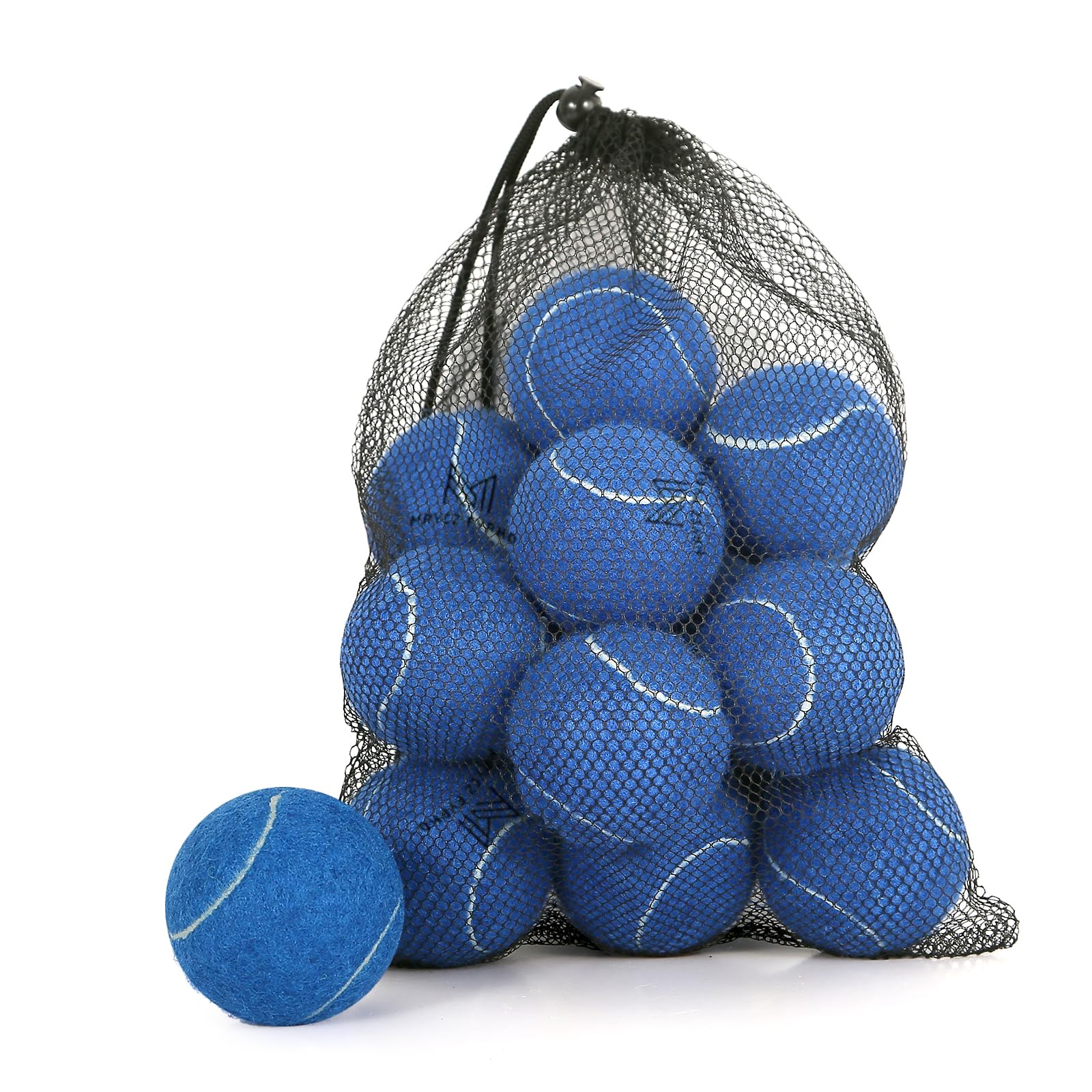 MRYCZ FYRHD 12 Pack Tennis Balls, Advanced Pressureless Balls, Pet Dog Playing Balls, Practice Tennis Balls with Mesh Bag and Sh