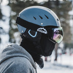 Stomp Ski & Snowboarding Snow Sports Helmet With Build-In Pocket In Ear Pads For Wireless Drop-In Headphone (Matte Blue, Large)