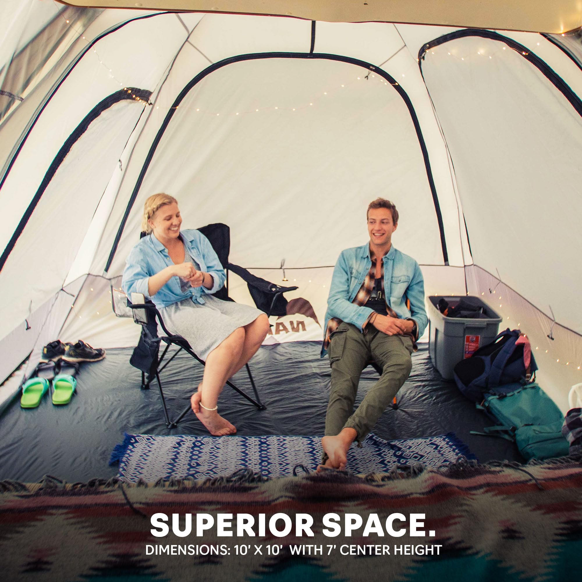 Napier Backroadz Suv Tent | 10' X 10' Vehicle Camping Tent | Fits All Cuvs, Suvs, Minivans | Sleeps 5 | Easy Set-Up | Spacious &