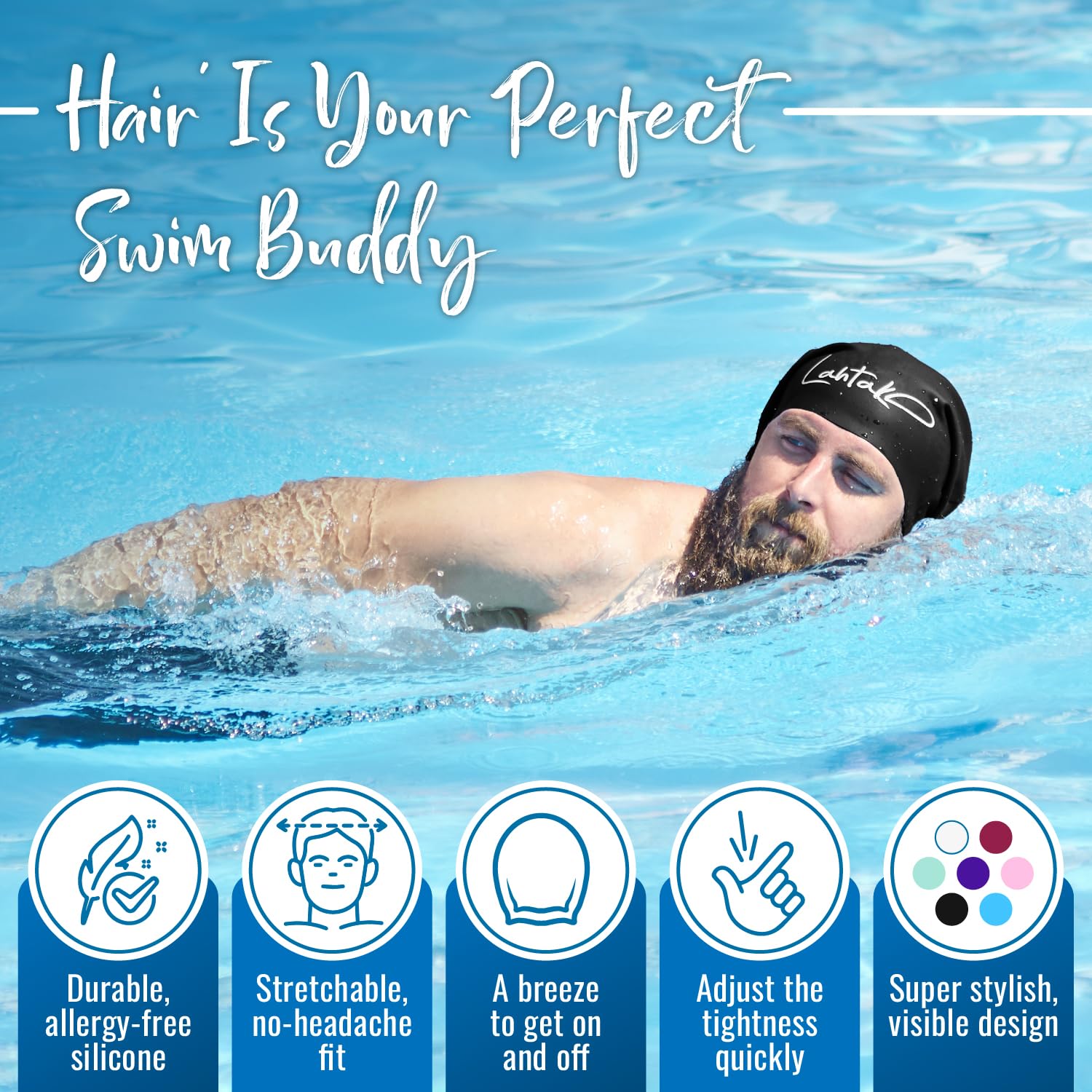 Swim Cap For Long Hair - Swim Cap Braids And Dreadlocks - Bathing Swim Caps For Women Swimming - Swimming Cap For Women - Extra