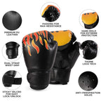 Odoland 2-In-1 Boxing Gloves And Punching Mitts Set For Kids, Boxing Mitts Focus Pads, Kids Boxing Fight Gloves For Boxing, Kick