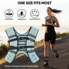 APEXUP 20lbs Weighted Vest Men Women, Weight Vest for Women Workout Equipment for Strength Training Running (Pastel Blue)
