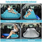 Kmz Suv Air Mattress Double-Sided Car Mattress Camping Bed Inflatable Bed With Electric Pump For Suv Trunk And Rear Seat - Gray