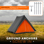 Ground Anchors Screw In - 12 Inch Set Of 4 - Tent Stakes Heavy Duty - Trampoline Anchor Kit - Earth Anchor - Swing Set Anchors F