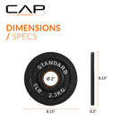 CAP Barbell 2-Inch Olympic Grip Plate, 5-Pounds