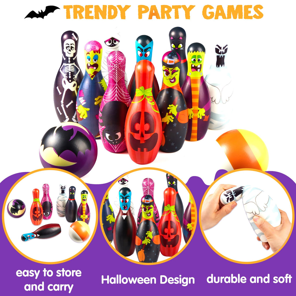 Joyin Halloween Foam Bowling Set For Kids Toys Party Supplies, Get-Together Party, Game Day Events, Indoor Outdoor Party, Birthd