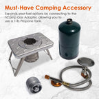 Ncamp Outdoor Camping Hiking Backpacking Stove Lindal To Propane Fitting For Ncamp Gas Adapter And Ncamp Stove