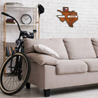 Rico Industries Ncaa Texas Longhorns State Shape Shape Cut Pennant - Home And Living Room D  Cor - Soft Felt Ez To Hang