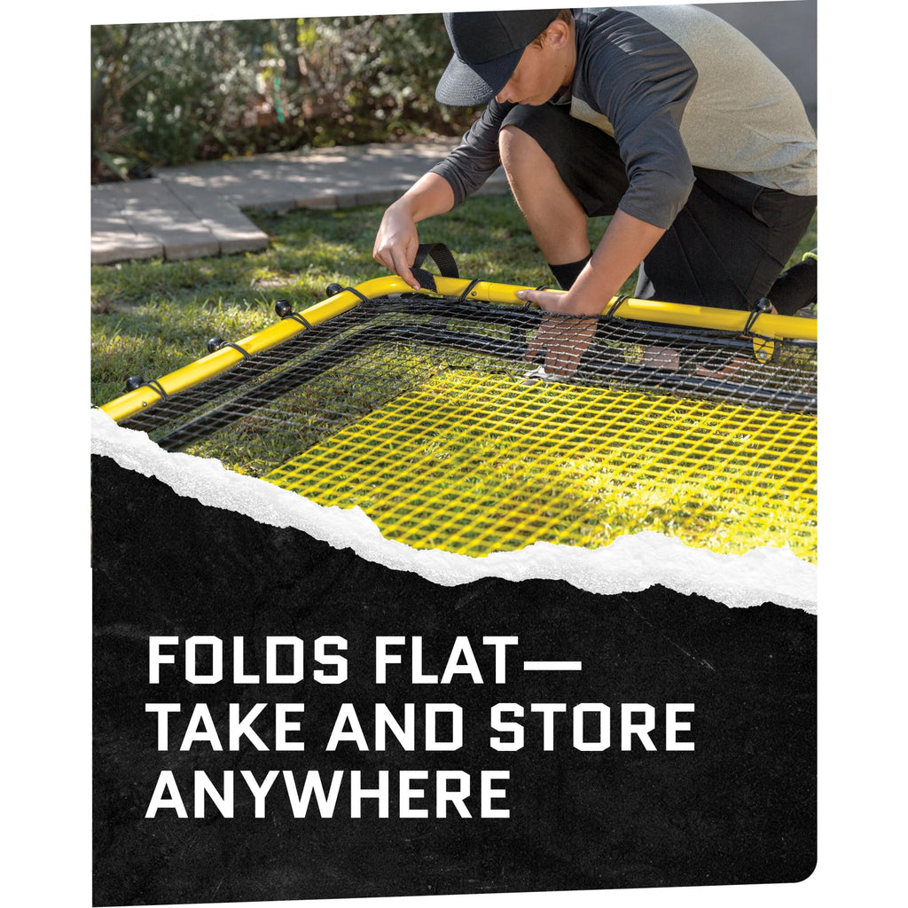 SKLZ Fielding Trainer - Baseball & Softball Pitch-Back Rebound Net - Ground, Line Drive & Fly Ball Return Settings - 4 x 4.5-Foo