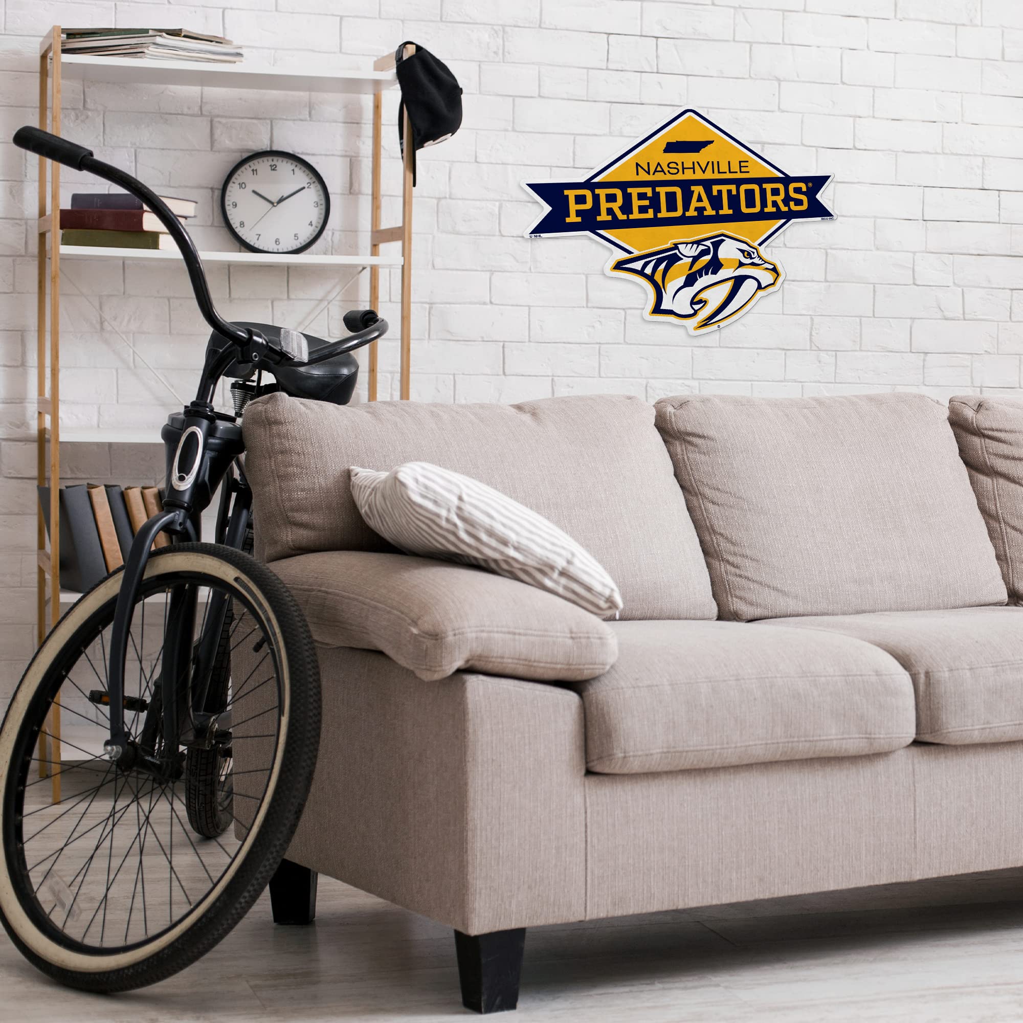 Rico Industries Nhl Nashville Predators Diamond Shape Cut Pennant - Home And Living Room D  Cor - Soft Felt Ez To Hang