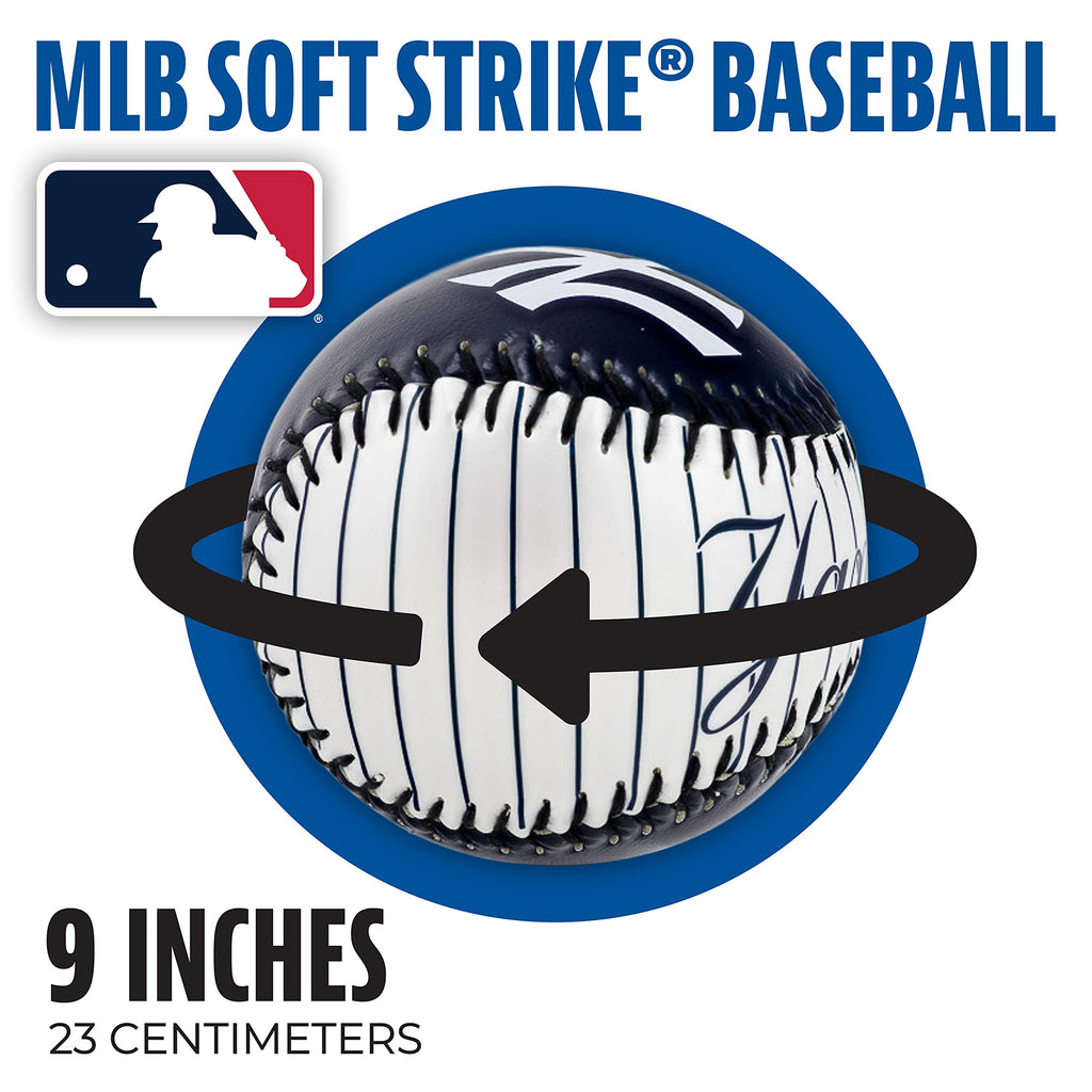 Franklin Sports New York Yankees Mlb Team Baseball - Mlb Team Logo Soft Baseballs - Toy Baseball For Kids - Great Decoration For