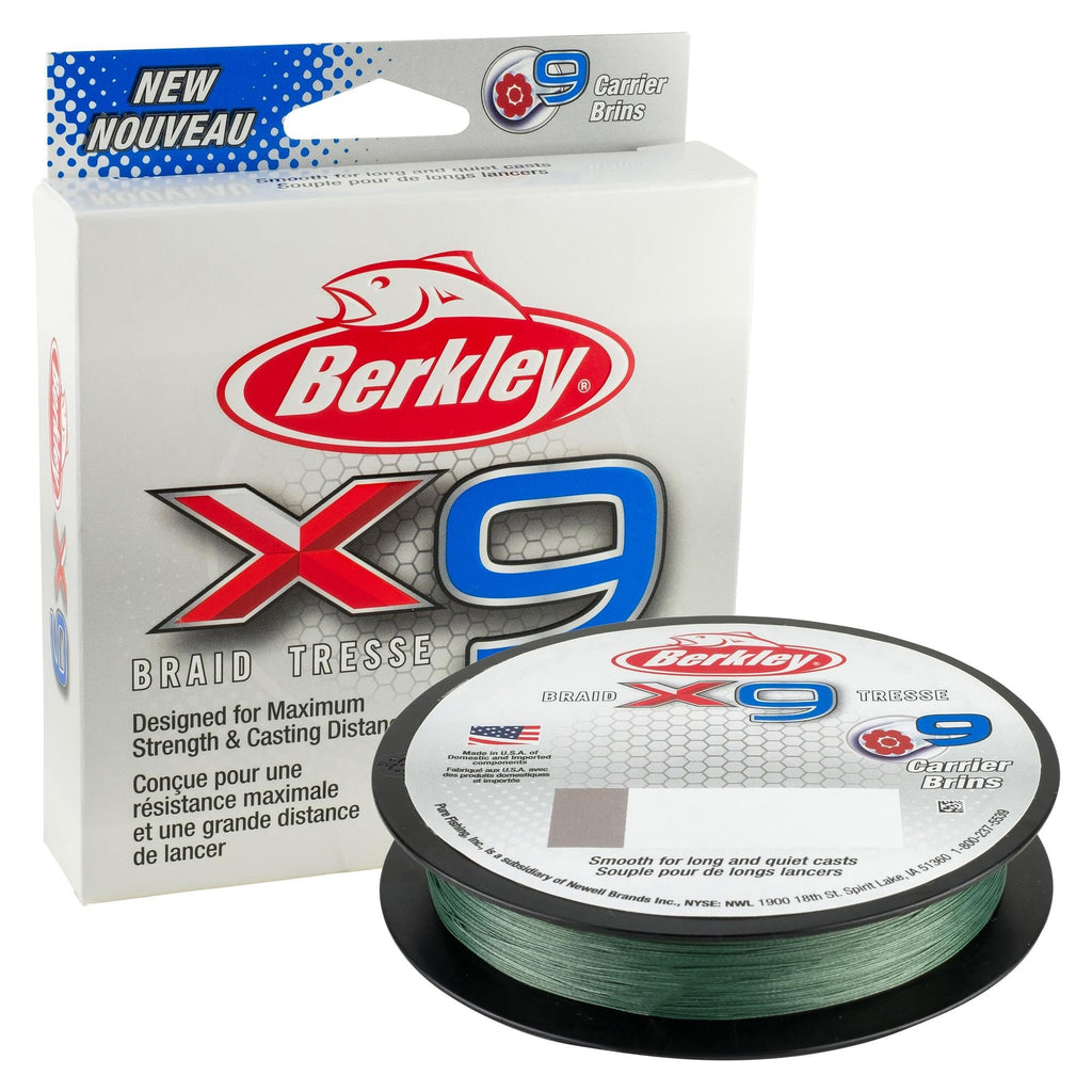 Berkley X9 Braid Superline, Low-Vis Green, 8Lb Test | 20 Lbc | 9.0Kg, 2188Yd | 2000M Fishing Line, Suitable For Freshwater And S