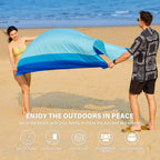 Famstar Beach Blanket Oversized Extra Large 10'X 9',Waterproof Sandproof Beach Blanket 2-8 Adults Lightweight Durable For Travel