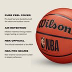 Wilson NBA Forge Wow Indoor/Outdoor Basketball - Black/Grey, Size 7-29.5