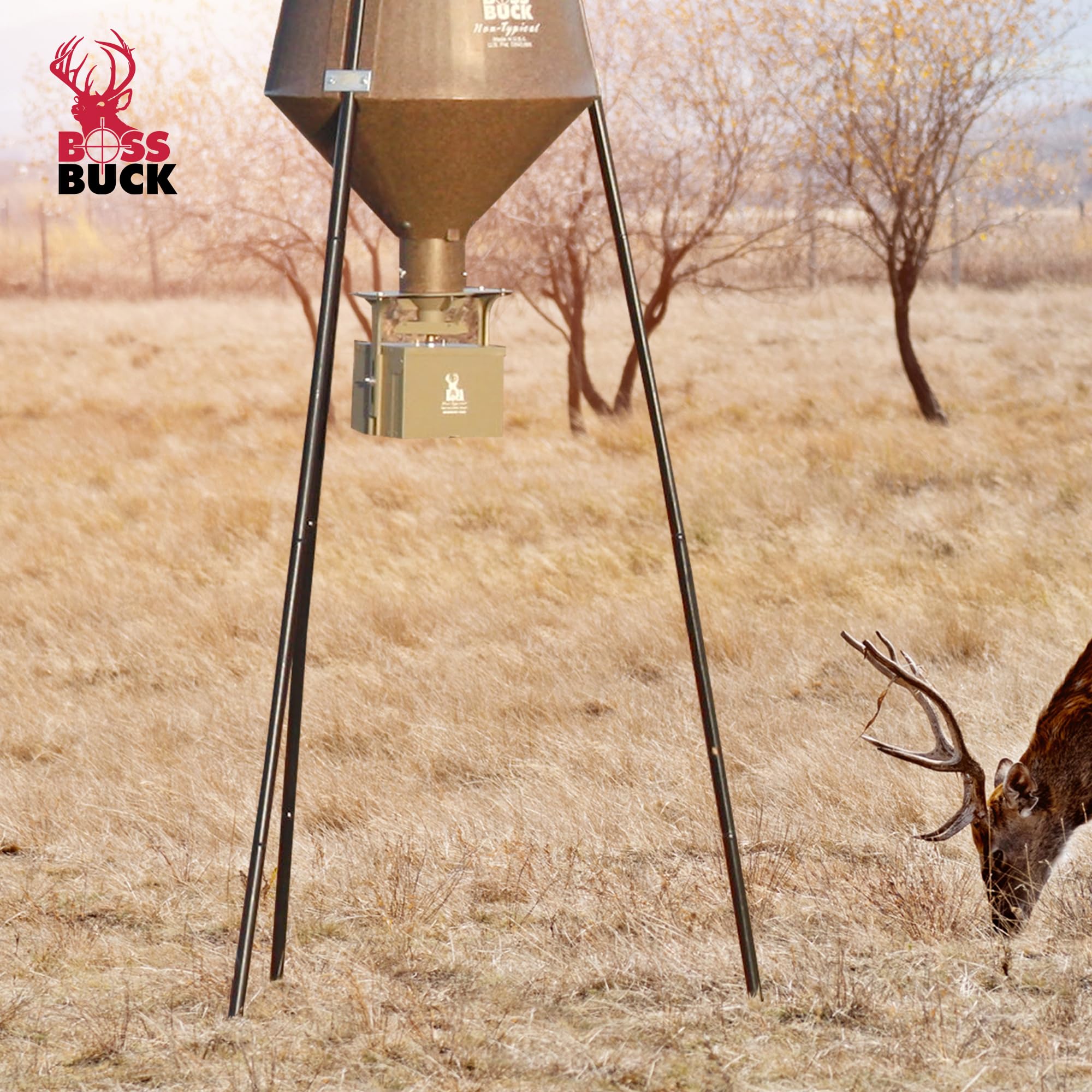 Boss Buck Game Feeder Conversion Kit, Automatic Deer Hunting Accessory, Feeder Not Included