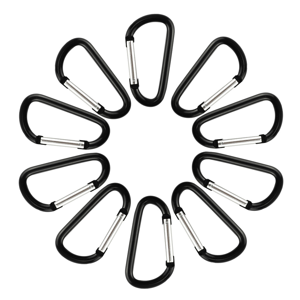 Swatom Aluminum Carabiner Clip 2.4 Carabiners Keychain Snap Hook Keyring(10 Pcs)