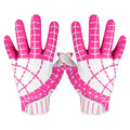 AIGEVTURE Youth Football Gloves Kid Receiver Gloves Boys Girls Unmatched Grip Great Gift (Hot Pink, Youth XS)