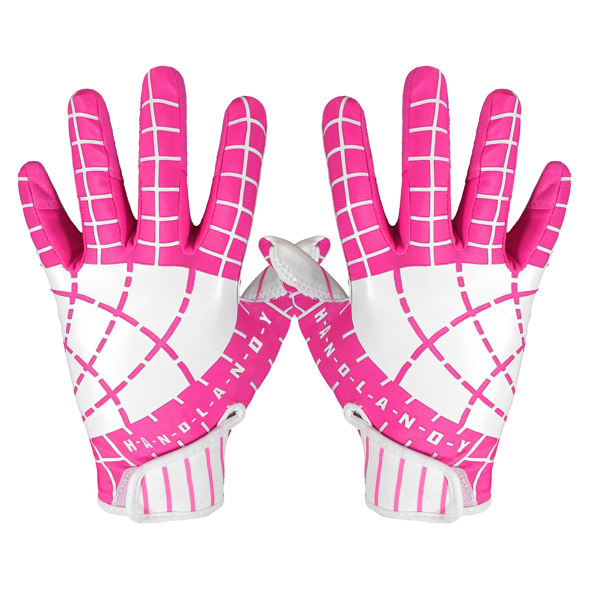 AIGEVTURE Youth Football Gloves Kid Receiver Gloves Boys Girls Unmatched Grip Great Gift (Hot Pink, Youth XS)