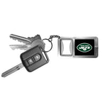 NFL Siskiyou Sports Fan Shop New York Jets Flashlight Key Chain with Bottle Opener One Size Black