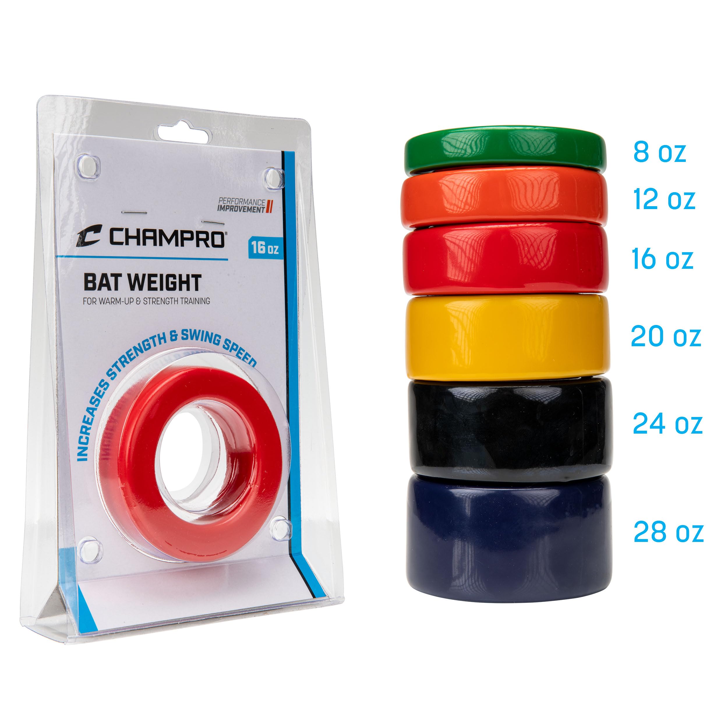 Champro Bat Weight Blister Pack (Green, 8-Ounce)