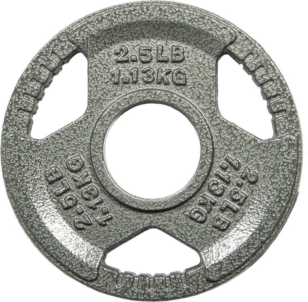 Hulkfit 2-Inch Iron Plate For Strength Training, Weightlifting, Single (2.5 Pounds), Silver