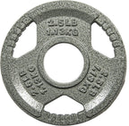 Hulkfit 2-Inch Iron Plate For Strength Training, Weightlifting, Single (2.5 Pounds), Silver