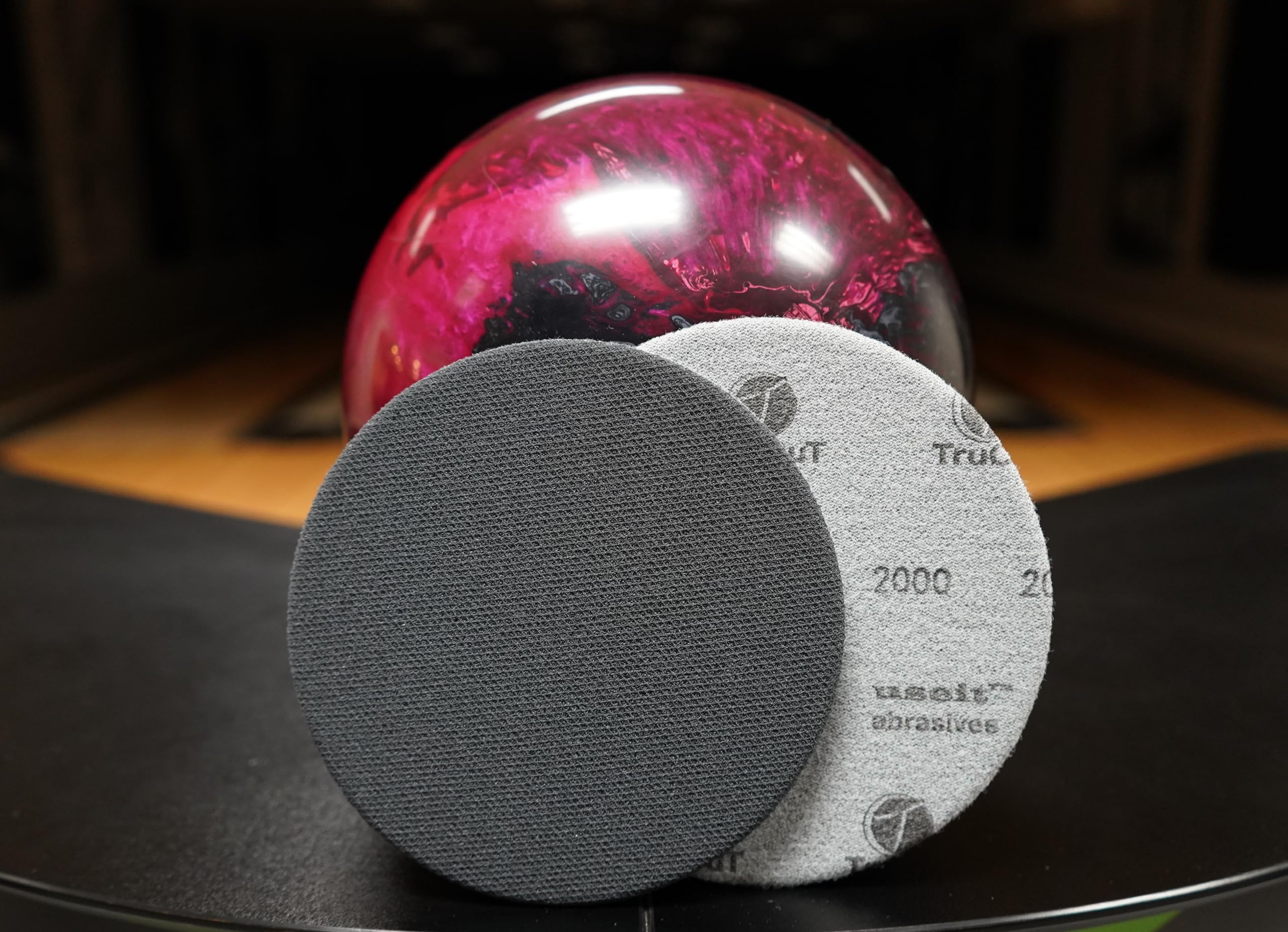 Trucut Sanding Pad  2000 Grit  6'' Diameter  Sanding Pads Made For Bowling Balls  Bowling Ball Resurfacing Pads  Surface Managem