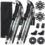 Esup Trekking Poles Collapsible For Hiking Aluminum Alloy 7075 Hiking Poles 2Pc Pack Adjustable Quick Lock For Hiking, Camping,