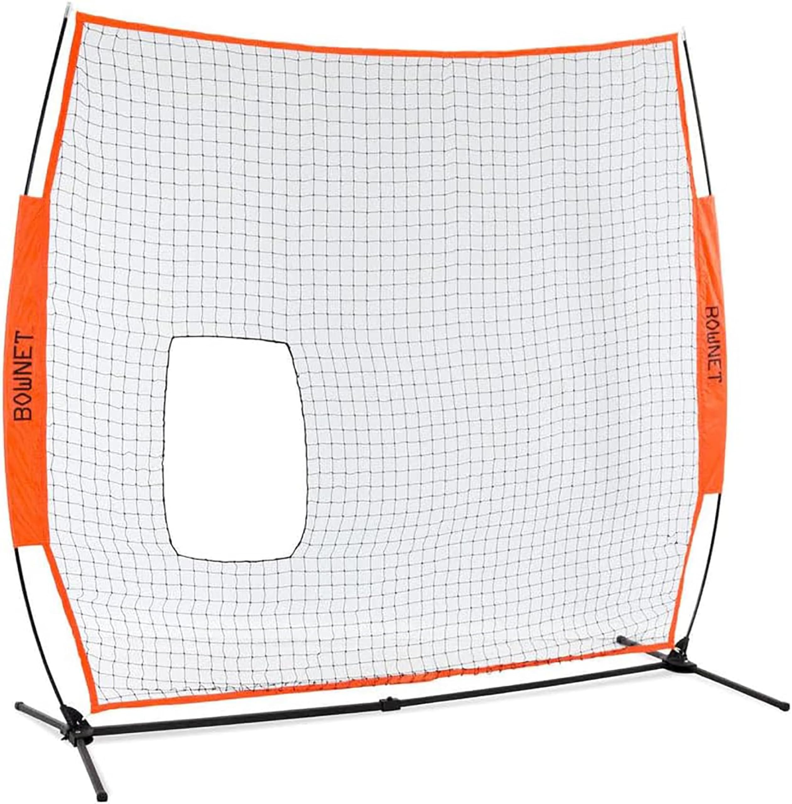 Bownet Net Only - Pitch Thru Softball & Baseball Protection Screen 7 x 7, Portable Batting & Pitching Training with E.A.S. Tec