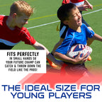 Franklin Sports Nfl New York Giants Football - Youth Football - Mini 8.5'' Rubber Ball - Perfect For Kids - Team Logos And Color