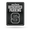 Rico Industries NCAA N.Carolina State Wolfpack Metal Parking Sign 8.5 x 11 Carbon Fiber Metal Parking Sign - Great for Man Cave,