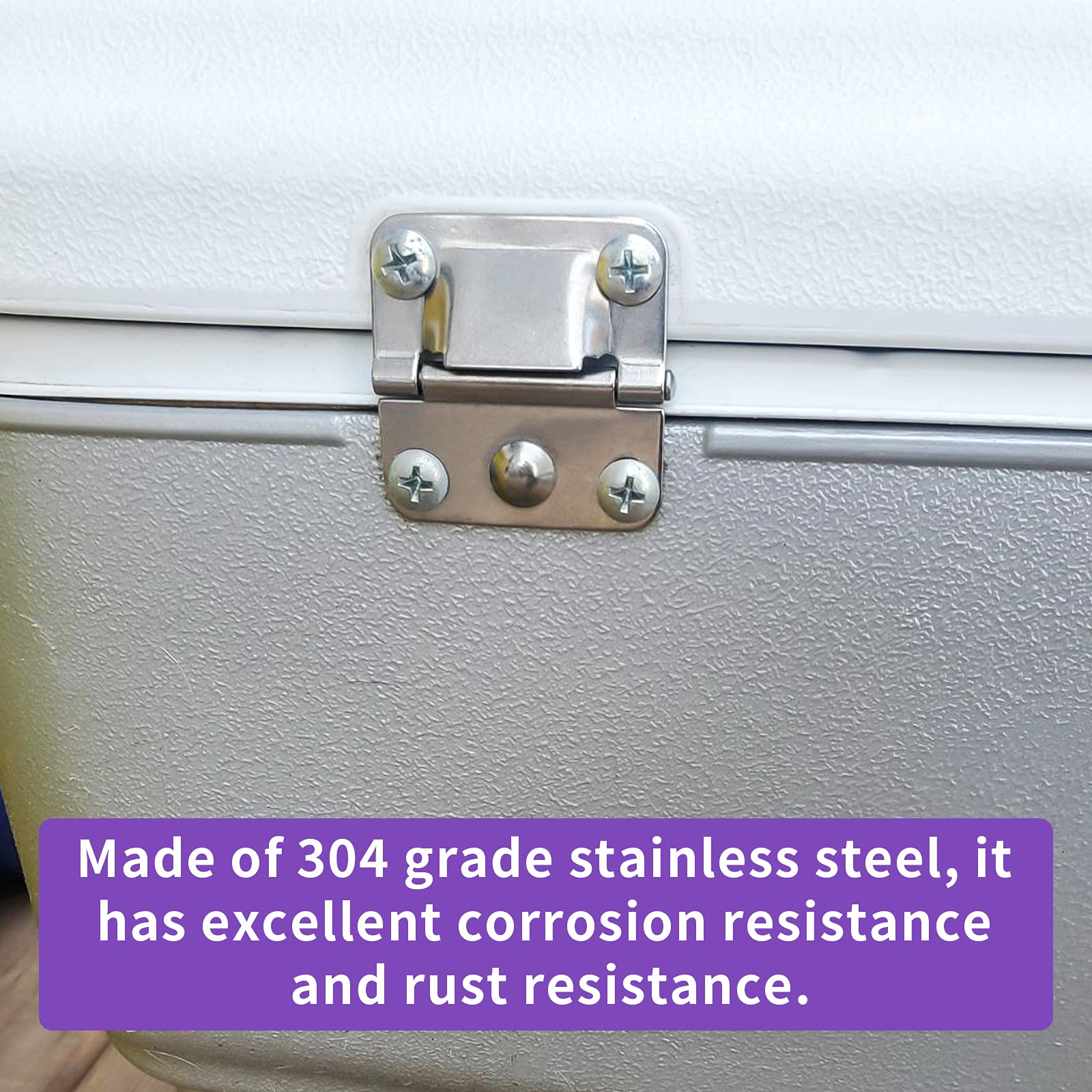 Cooler Stainless Steel Hinges With Screws Set Replacement -Compatible With Coleman Camping Ice Chest Coolers Accessories 5235 62