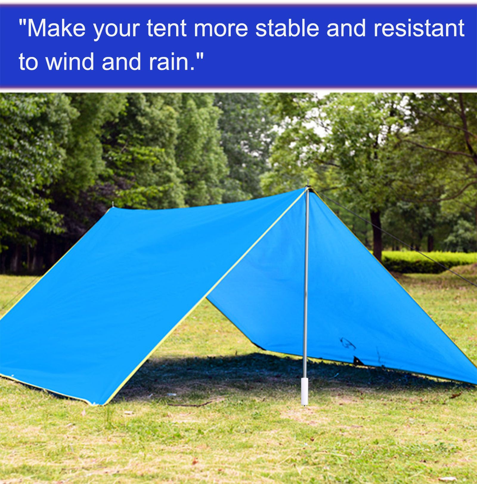 Tent Poles Holders,Sturdy Pole Anchor With Spike For Sunshade, Flag,Perfect For Camping Fly Tarps Rods,Trekking Poles (Set A)