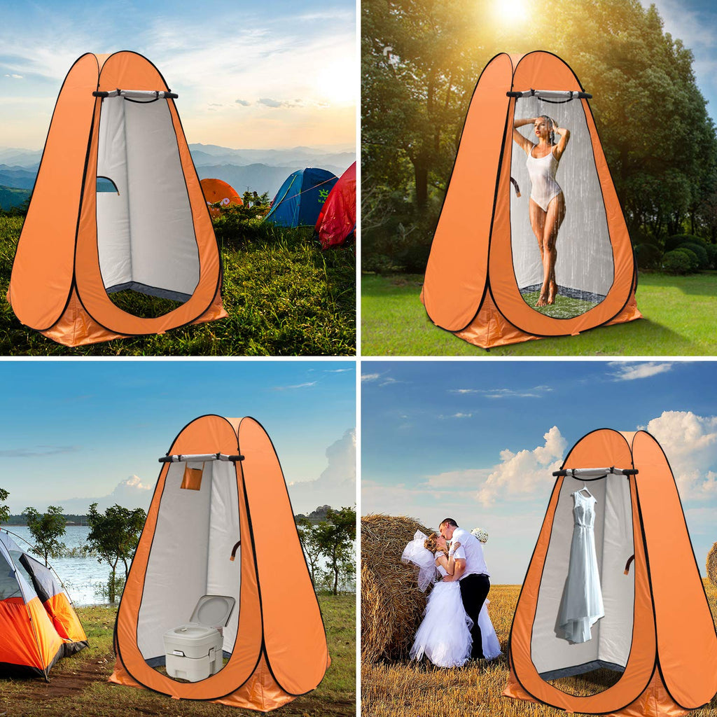 Anngrowy Pop Up Privacy Tent Shower Tent Portable Outdoor Camping Bathroom Toilet Tent Changing Dressing Room Privacy Shelters R