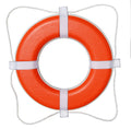 Taylor Made Products Vinyl Coated Foam Life Ring With White Grab Lines, White (20'')