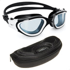 Aqtivaqua Swimming Goggles Swim Goggles For Adults Men Women Kids Youth Girls Boys Children Dx (Clear-Lenses White/Black-Frame)