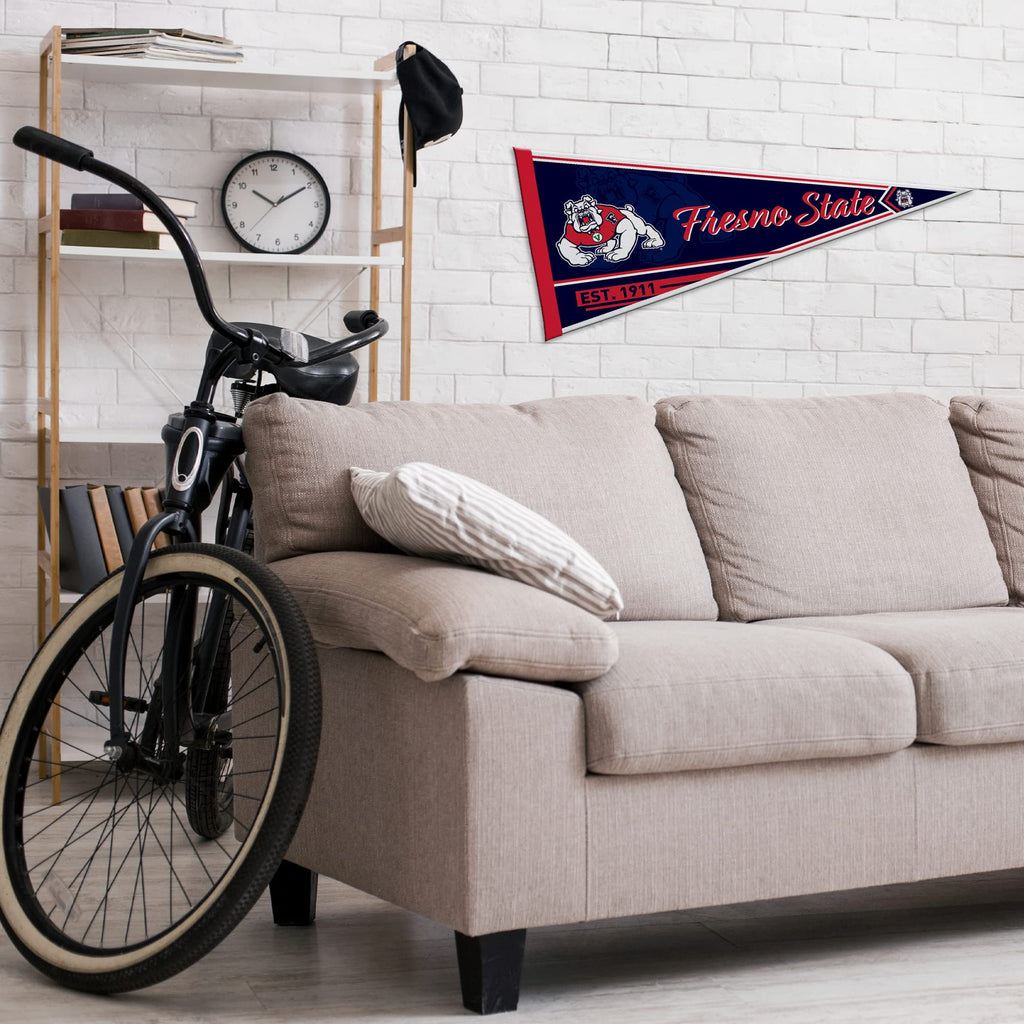 Rico Industries Ncaa Fresno State Bulldogs Classic 12'' X 30'' Felt Wall D  Cor Pennant - Great For Home/Bed Room/Man Cave D  Co