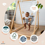 Avenlur Spruce Baby And Toddler Swing With Stand - Foldable Baby Swing - With Seat Belt And Padded Pillow - Free Standing Toddle