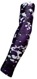 Sportsfarm New! Moisture Wicking Compression Arm Sleeve (Purple Digital Camo, Youth Medium)