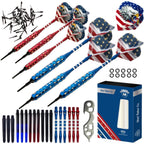 Soft Tip Darts Set - Professional Darts For Electronic Dartboard - Includes Brass Barrels + Plastic & Aluminum Shafts + Rubber O