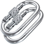 25Kn Climbing Carabiner - Uiaa Ce Rated 5620Lb - Heavy Duty Twist Locking Carabiner Clip - Industrial Strength Large Steel Oval