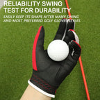Finger Ten Junior Kids Dura Feel White Blue Red Yellow Golf Gloves Extra Value 2 Pack (Large Red, Left)