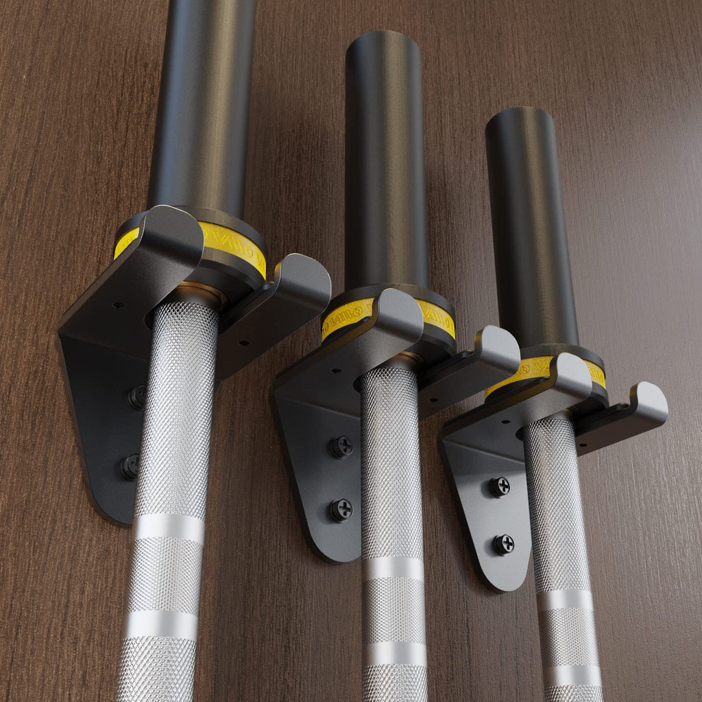 Vaiio Single Olympic Barbell Hangergarage Gym Bar Wall Rackvertical Barbell Mount Rackblack Powder Coatedspace Saving Commercial