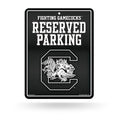 Rico Industries NCAA South Carolina Gamecocks Metal Parking Sign 8.5 x 11 Carbon Fiber Metal Parking Sign - Great for Man Cave, 