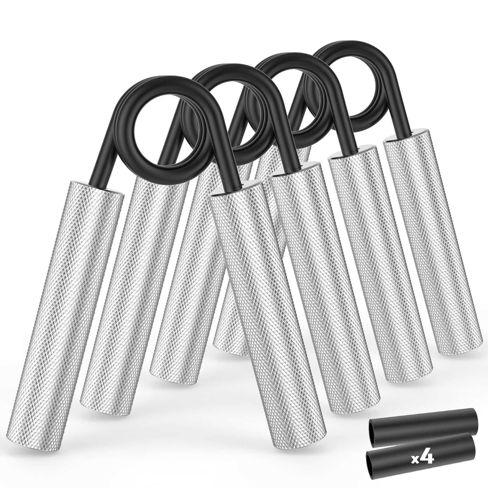 Zeagus Grip Strength Trainer 7 Pack,50Lb-350Lb Metal Hand Grip Strengthener,Non-Slip Heavy-Duty Forearm Exerciser,Hand Gripper F